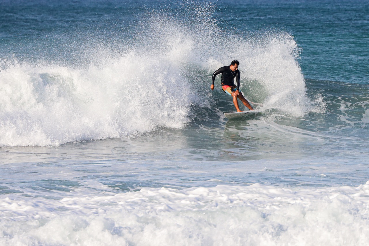 Pro Surfing at Sea Nomads in La Saladita, Mexico